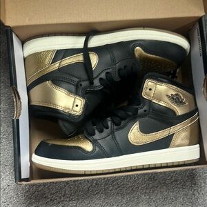 Nike Black and Gold High-Tops